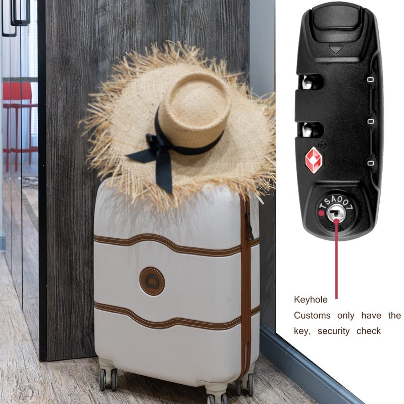 Lizipai TSA Approved Luggage Loc2 Pack Toolbox Bag Combination Zipper Fixed Locks 3 Digit for Travel Backpack Customsâ€¦ (2 Pack B) - Image 2